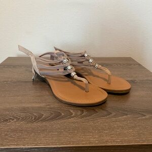 Madden Girl Taupe and gem sandals size 6
